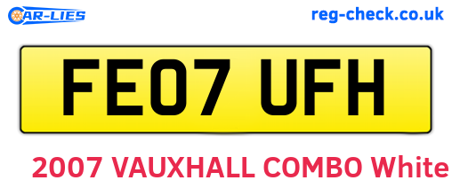 FE07UFH are the vehicle registration plates.