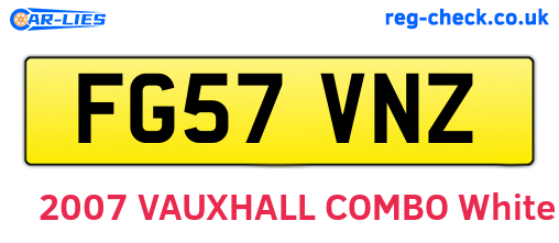 FG57VNZ are the vehicle registration plates.