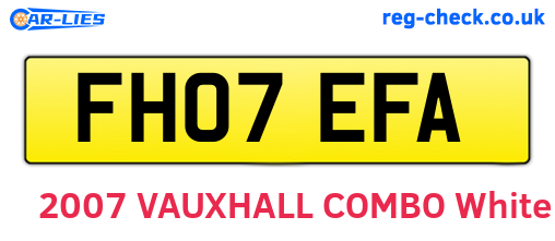 FH07EFA are the vehicle registration plates.