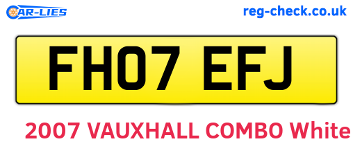 FH07EFJ are the vehicle registration plates.