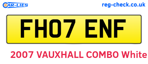 FH07ENF are the vehicle registration plates.