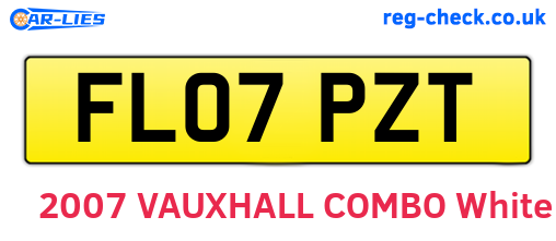 FL07PZT are the vehicle registration plates.