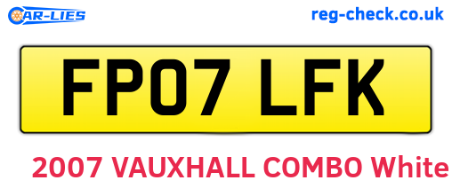 FP07LFK are the vehicle registration plates.