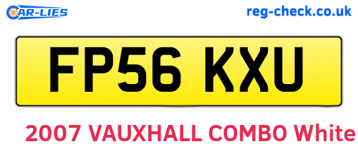 FP56KXU are the vehicle registration plates.