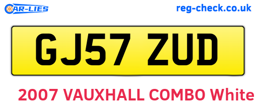 GJ57ZUD are the vehicle registration plates.