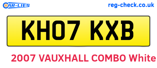 KH07KXB are the vehicle registration plates.