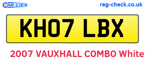 KH07LBX are the vehicle registration plates.