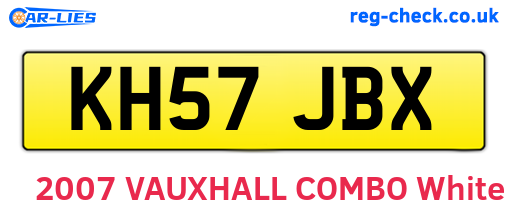 KH57JBX are the vehicle registration plates.
