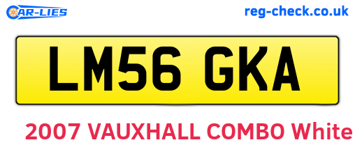 LM56GKA are the vehicle registration plates.