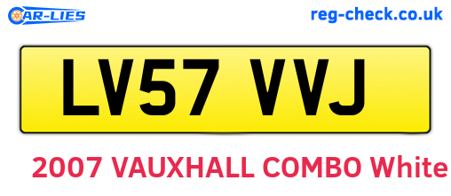 LV57VVJ are the vehicle registration plates.