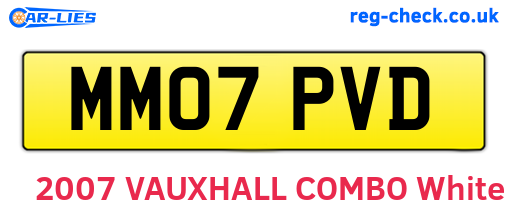 MM07PVD are the vehicle registration plates.