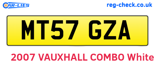 MT57GZA are the vehicle registration plates.