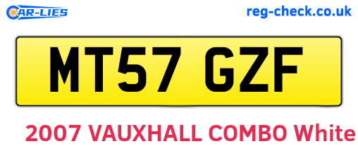 MT57GZF are the vehicle registration plates.