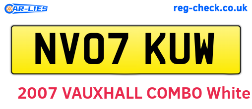 NV07KUW are the vehicle registration plates.