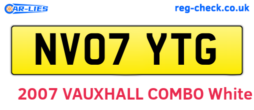 NV07YTG are the vehicle registration plates.