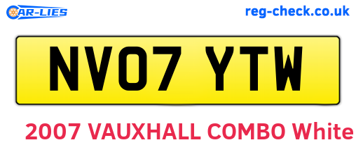 NV07YTW are the vehicle registration plates.