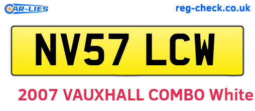 NV57LCW are the vehicle registration plates.