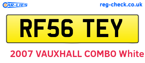 RF56TEY are the vehicle registration plates.