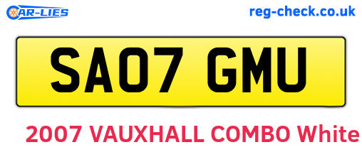 SA07GMU are the vehicle registration plates.