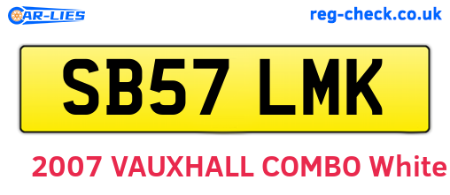 SB57LMK are the vehicle registration plates.