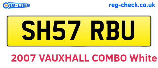 SH57RBU are the vehicle registration plates.