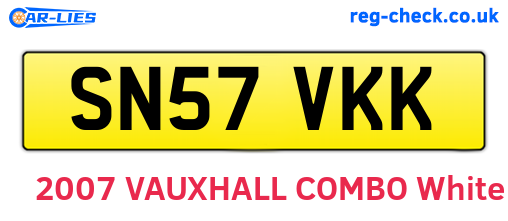 SN57VKK are the vehicle registration plates.