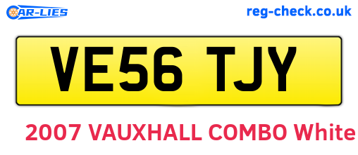 VE56TJY are the vehicle registration plates.