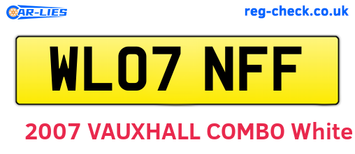 WL07NFF are the vehicle registration plates.