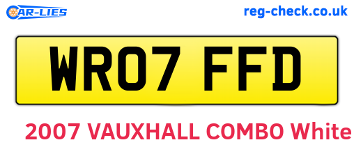 WR07FFD are the vehicle registration plates.