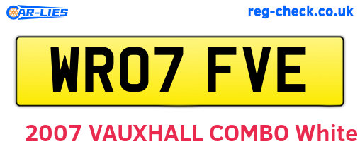 WR07FVE are the vehicle registration plates.
