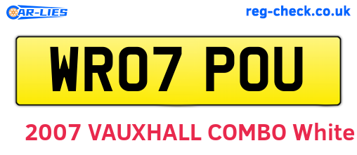 WR07POU are the vehicle registration plates.