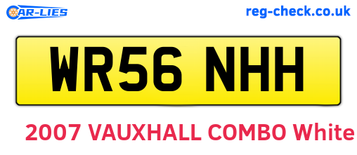 WR56NHH are the vehicle registration plates.