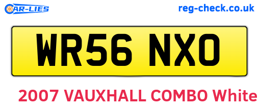 WR56NXO are the vehicle registration plates.
