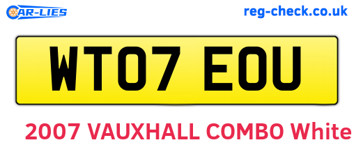 WT07EOU are the vehicle registration plates.