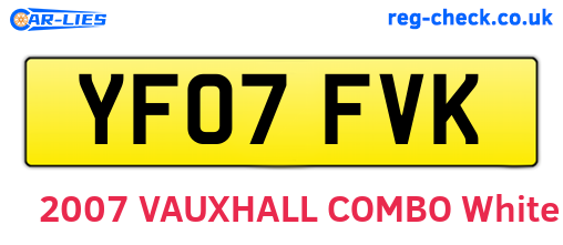 YF07FVK are the vehicle registration plates.