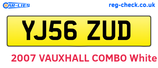 YJ56ZUD are the vehicle registration plates.