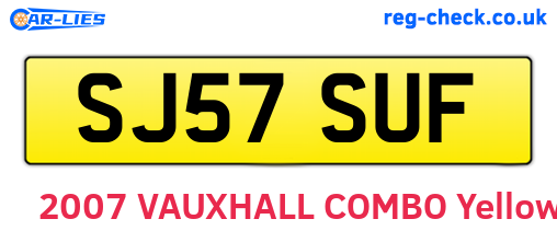 SJ57SUF are the vehicle registration plates.