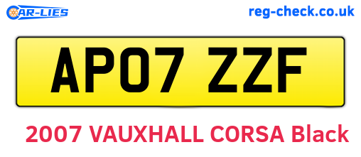 AP07ZZF are the vehicle registration plates.