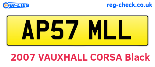 AP57MLL are the vehicle registration plates.
