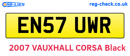EN57UWR are the vehicle registration plates.
