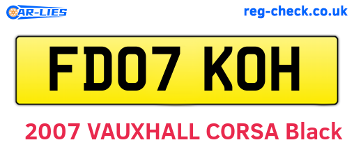 FD07KOH are the vehicle registration plates.