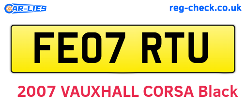 FE07RTU are the vehicle registration plates.