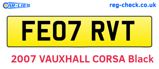 FE07RVT are the vehicle registration plates.