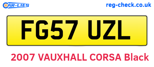 FG57UZL are the vehicle registration plates.