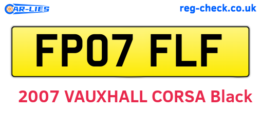 FP07FLF are the vehicle registration plates.