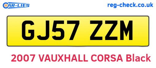 GJ57ZZM are the vehicle registration plates.