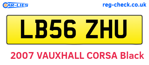 LB56ZHU are the vehicle registration plates.