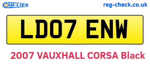 LD07ENW are the vehicle registration plates.