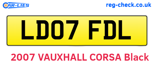 LD07FDL are the vehicle registration plates.