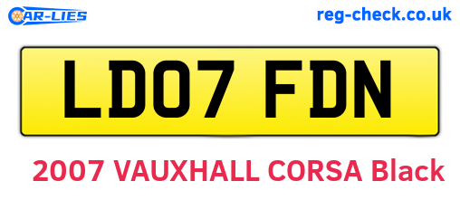 LD07FDN are the vehicle registration plates.